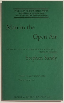 Book #12399] MAN IN THE OPEN AIR. Stephen Sandy