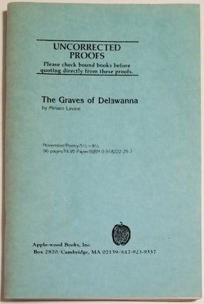 Book #12463] THE GRAVES OF DELAWANNA. Miriam Levine