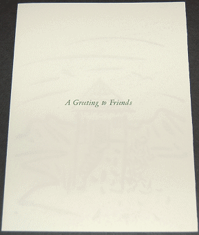 Book #22978] A GREETING TO FRIENDS. Hayden Carruth