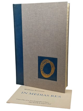 IN MEDIAS RES. Canto One of an Autobiographical Epic: "Dust Shall Be the Serpent's Food".