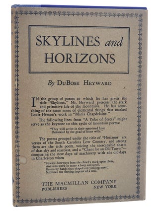 Book #26679] SKYLINES and HORIZONS. DuBose Heyward