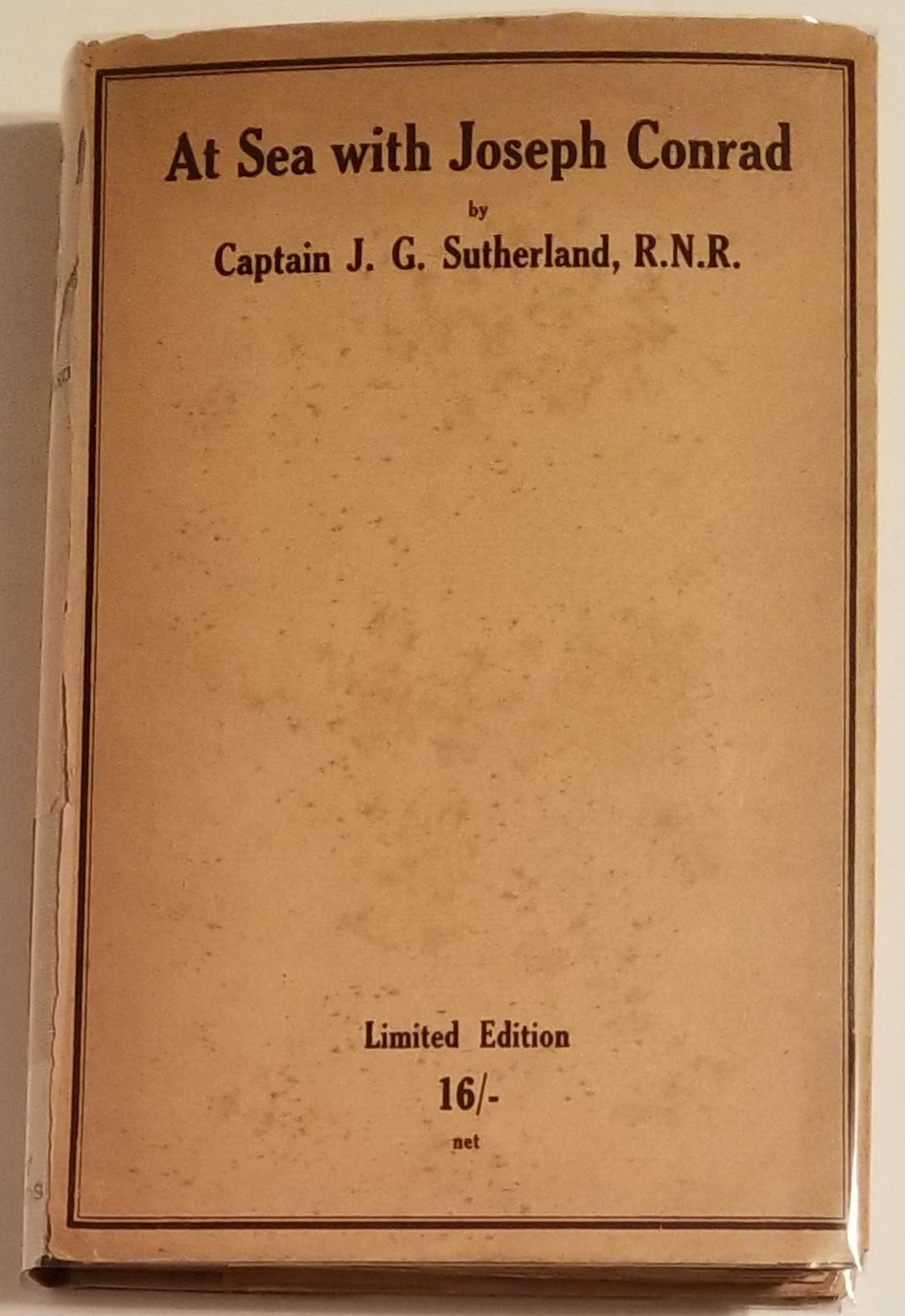 [Book #27837] AT SEA WITH JOSEPH CONRAD. Joseph Conrad, Captain J. G. Sutherland, R. N. R.