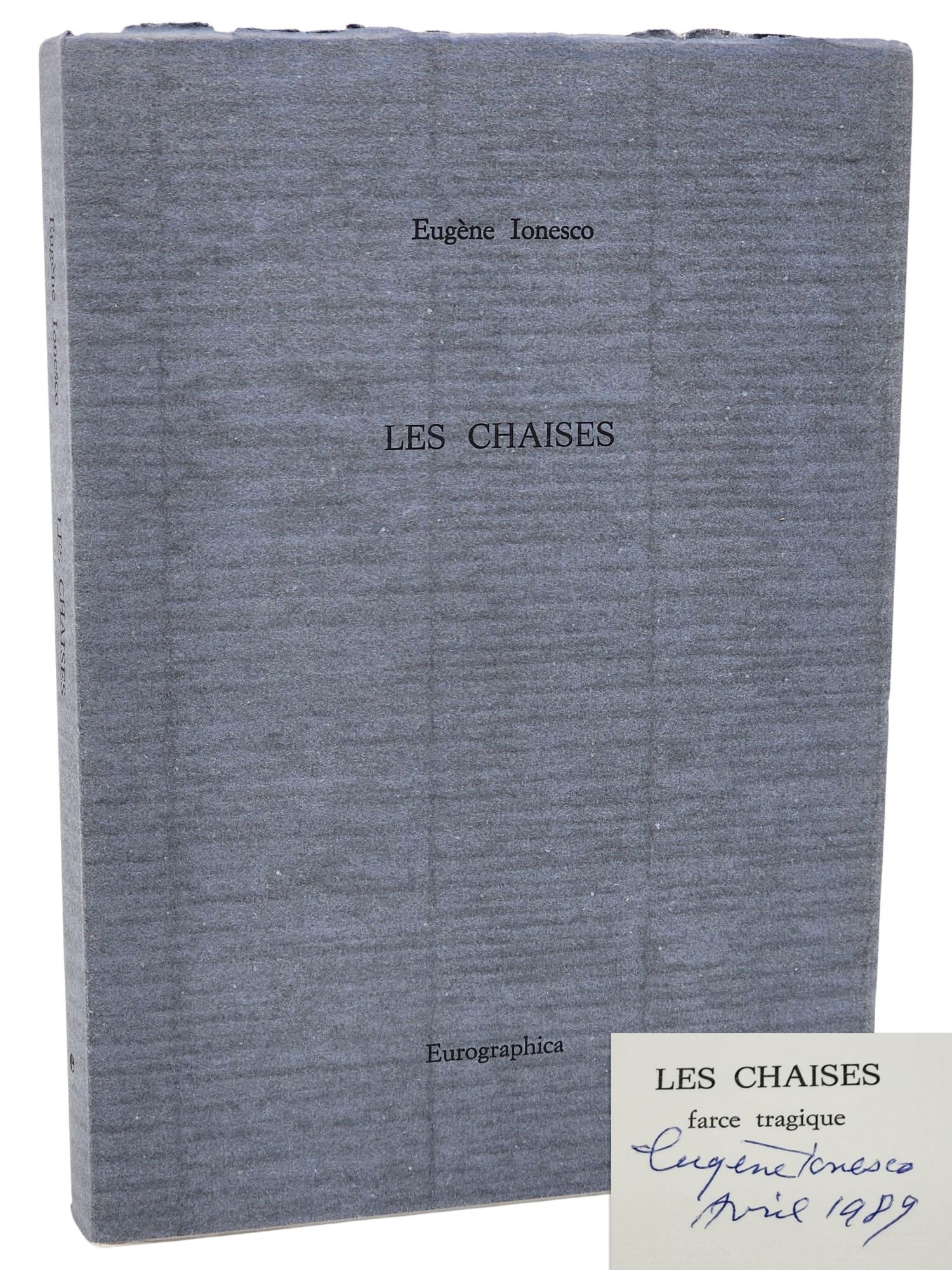 [Book #27958] LES CHAISES. Farce tragique. Eugene Ionesco.