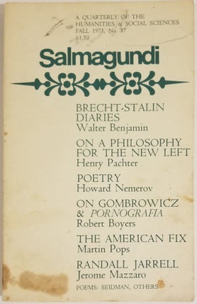 Book #28555] SALMAGUNDI: FALL 1971 NO. 17. Randall Jarrell, Howard Nemerov, Robert Boyers