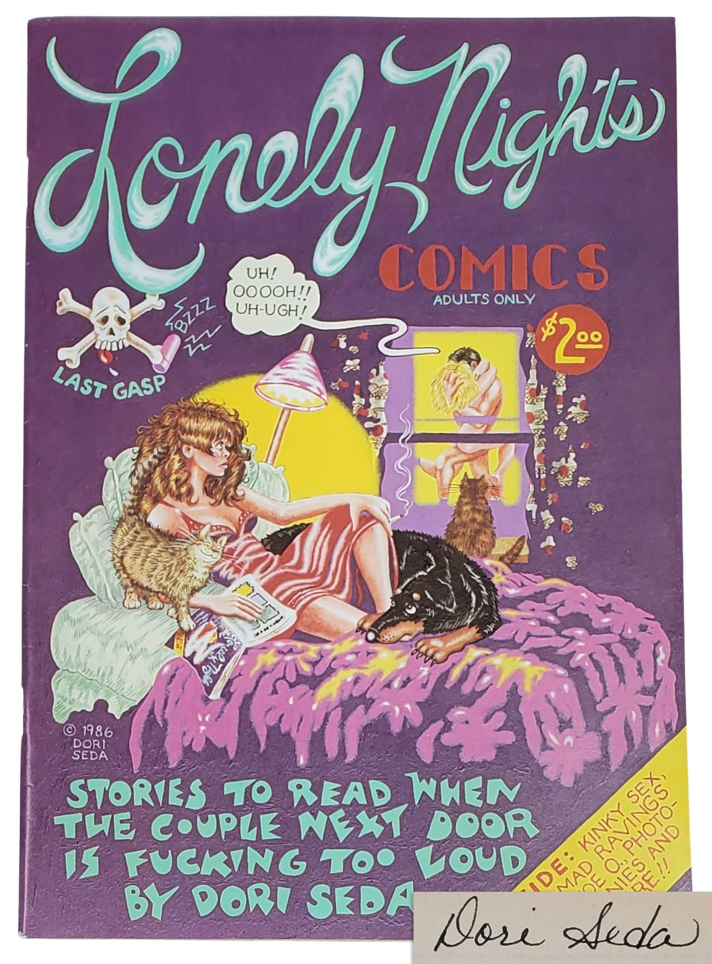 [Book #28897] LONELY NIGHTS COMICS #1 (Signed by Dori Seda). Comic, R. Crumb, Dori Seda.