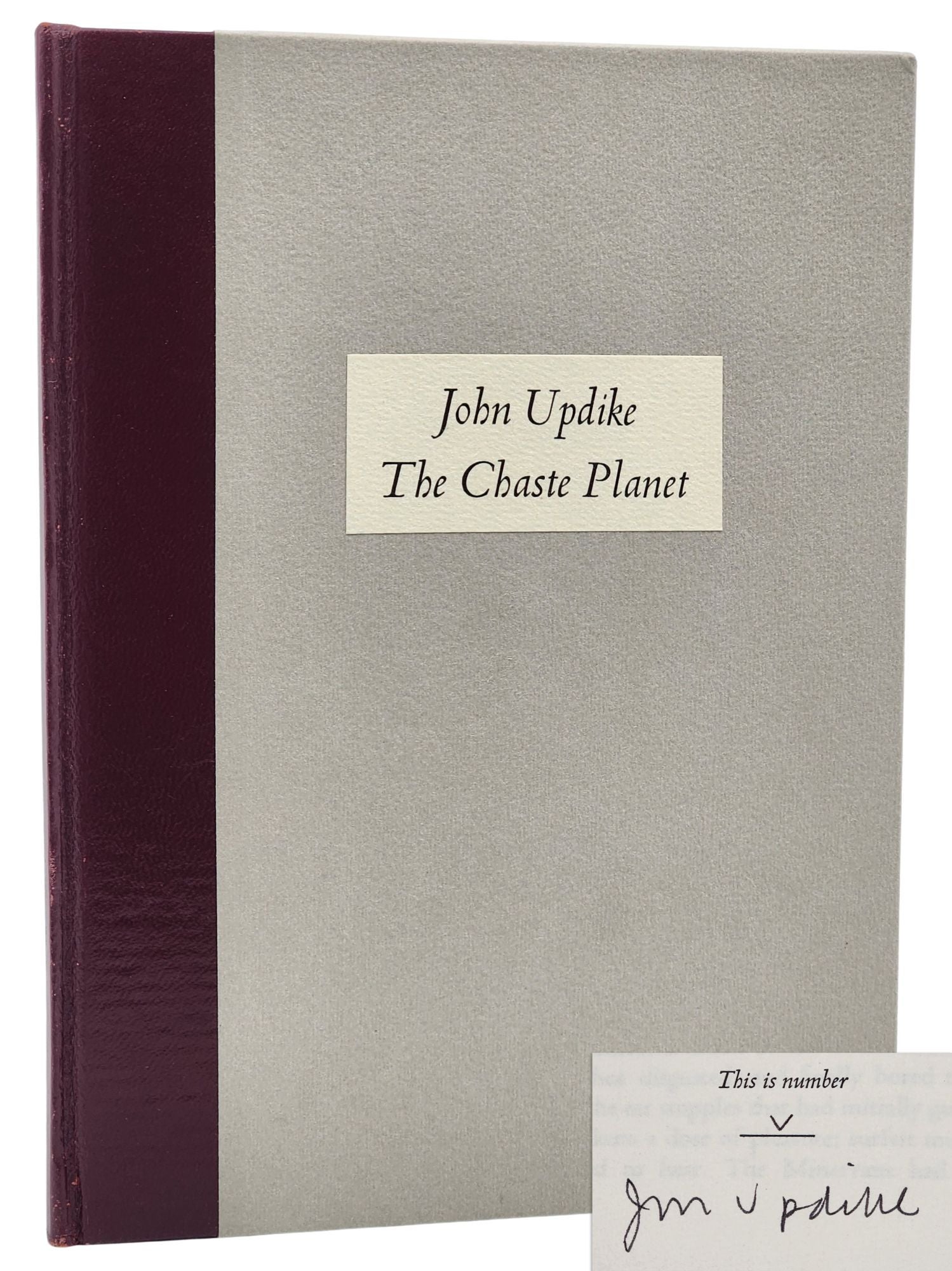 [Book #29429] THE CHASTE PLANET [ONE OF 26 LETTERED SIGNED]. John Updike.