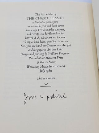 THE CHASTE PLANET [ONE OF 26 LETTERED SIGNED]