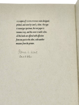 YOUR POEMS.
