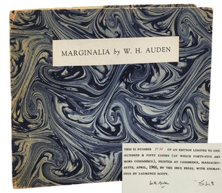 Book #30257] MARGINALIA [signed by both]. W. H. Auden, Laurence Scott