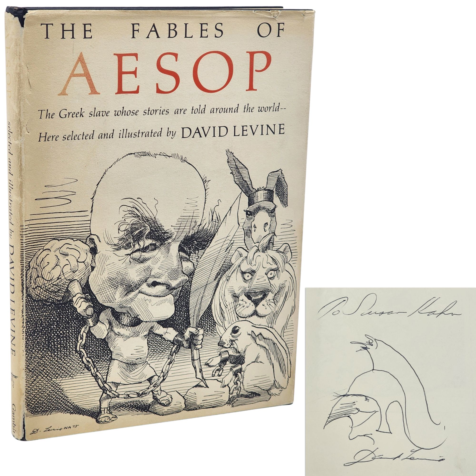 [Book #30259] THE FABLES OF AESOP. David Levine.