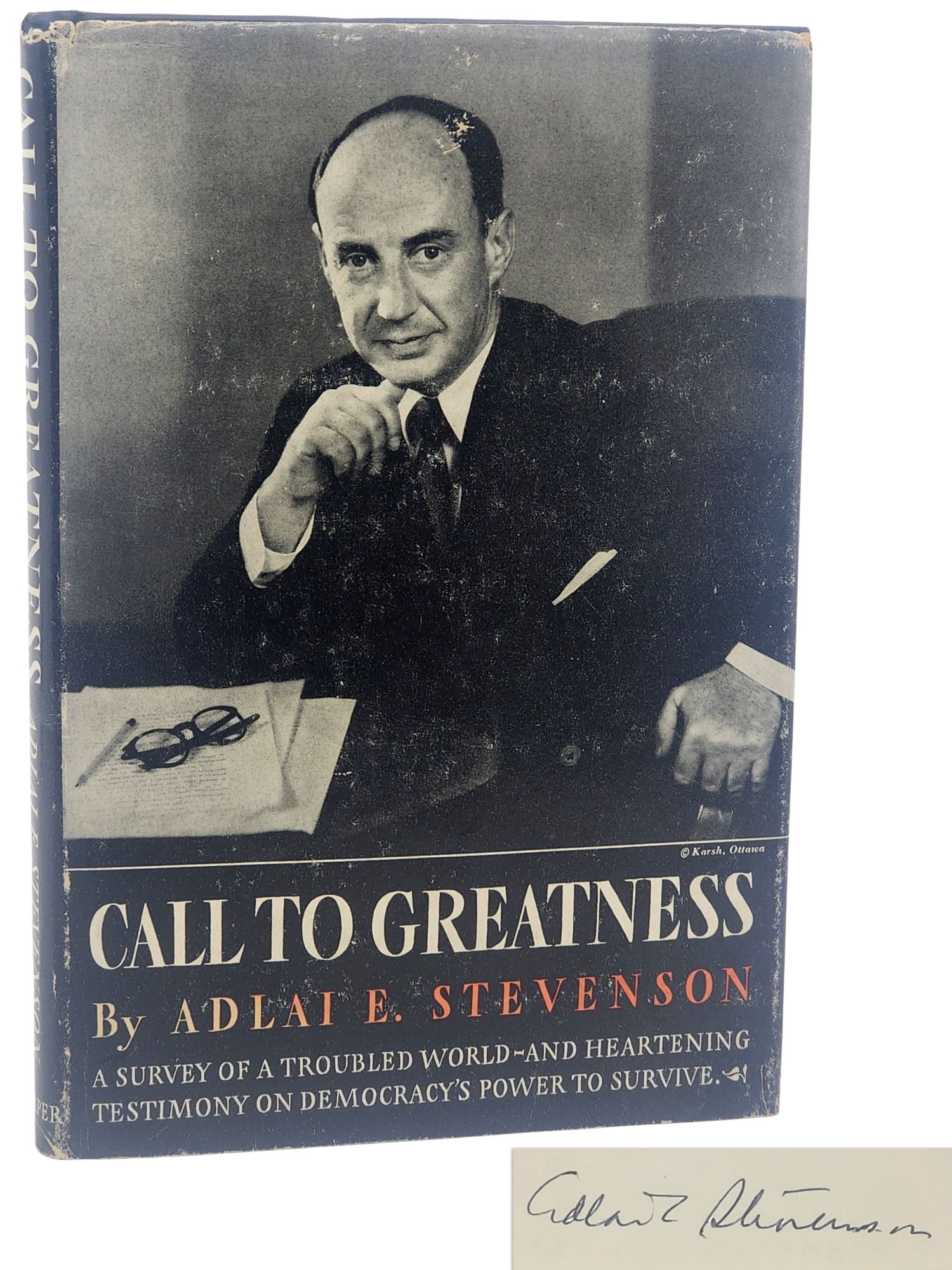 [Book #30462] CALL TO GREATNESS. Adlai E. Stevenson.