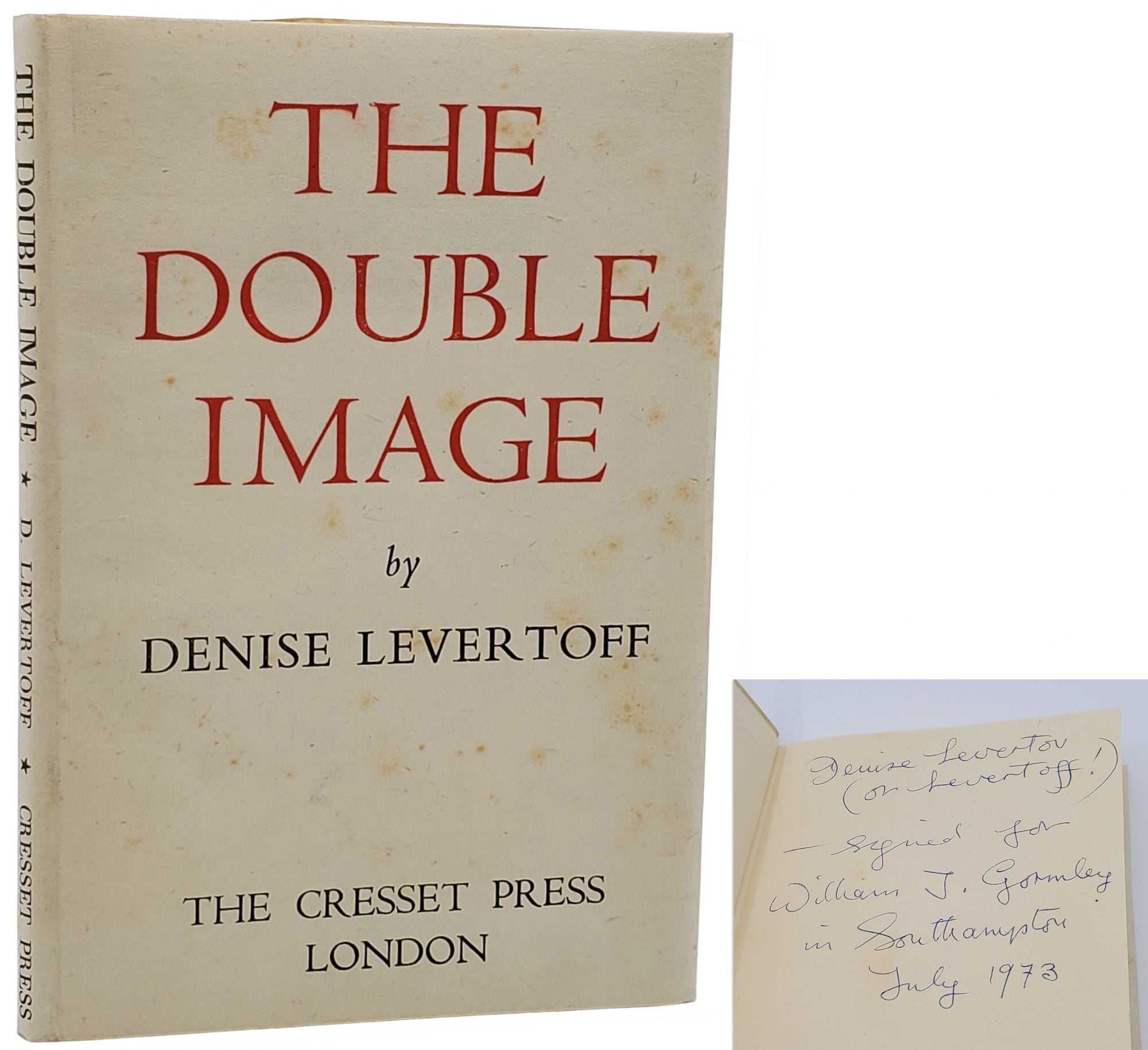 [Book #50633] THE DOUBLE IMAGE. Denise Levertov, as Denise Levertoff.