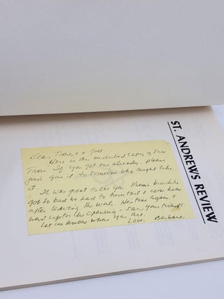 ST. ANDREWS REVIEW - ISSUE NO. 28 - BLACK MOUNTAIN ISSUE - TREE TROVE - [INSCRIBED WITH HANDWRITTEN NOTE TO JOEL OPPENHEIMER].