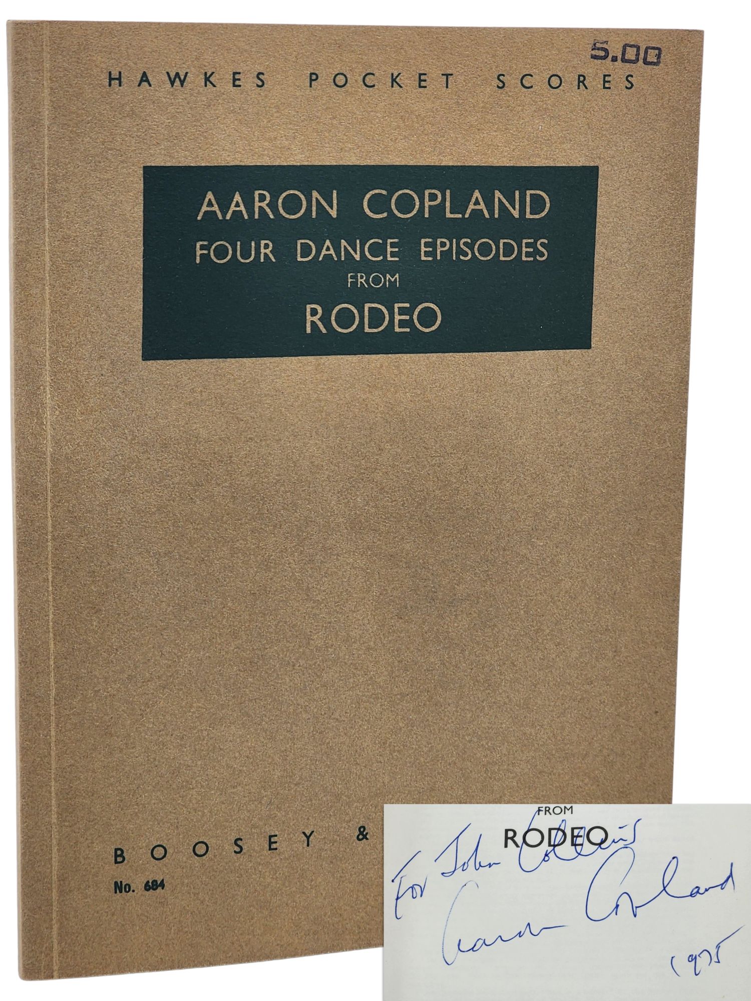 [Book #50833] FOUR DANCE EPISODES FROM RODEO. Aaron Copland.