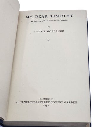 MY DEAR TIMOTHY