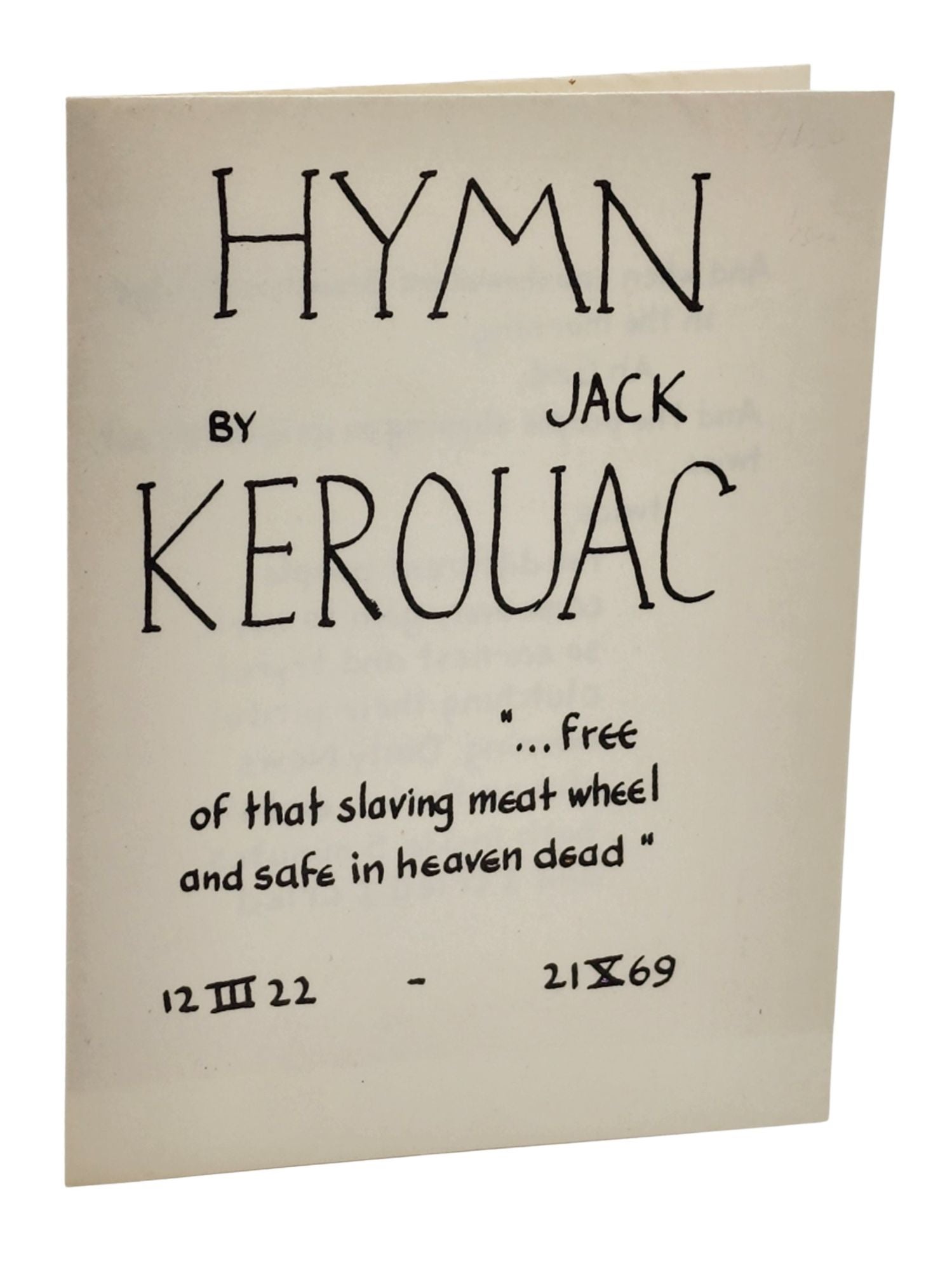 [Book #50906] HYMN. Jack Kerouac.