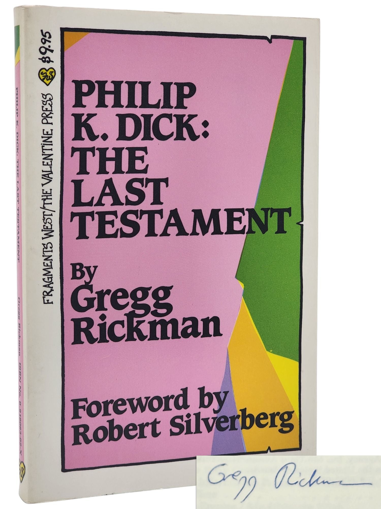 [Book #50935] PHILIP K. DICK: THE LAST TESTAMENT. Philip K. Dick, Gregg Rickman.