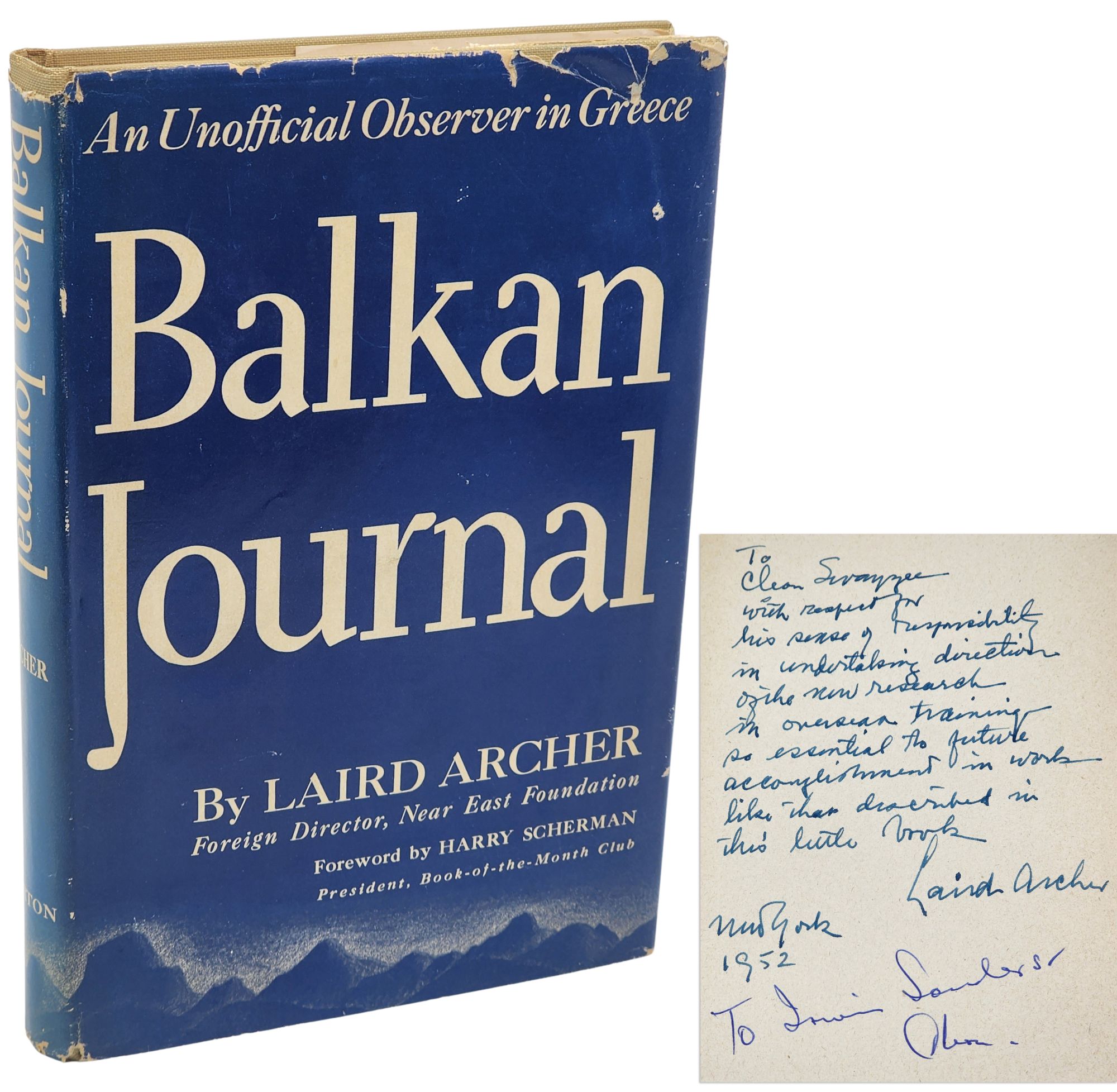 [Book #50953] BALKAN JOURNAL. Laird Archer.