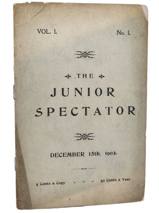 Book #51093] THE JUNIOR SPECTATOR. Douglas C. McMurtrie, Morris Ernst
