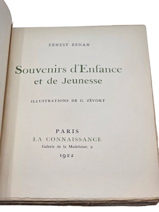 SOUVENIRS D'ENFANCE ET DE JEUNESSE