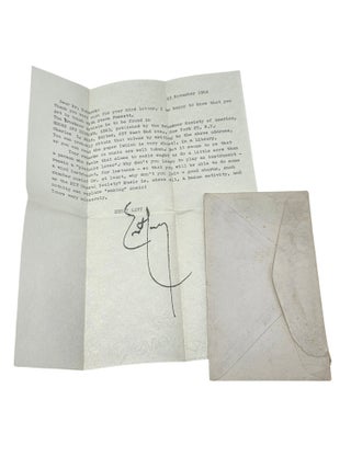 TWO TYPED LETTERS SIGNED, from Ernst Levy to a Fan of His Music (May 22, 1963 & November 23, 1964)