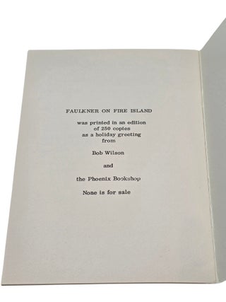 FAULKNER ON FIRE ISLAND