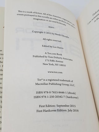 BINTI; BINTI: HOME; BINTI: THE NIGHT MASQUERADE (ALL THREE BINTI FIRST HARDCOVER EDITIONS).