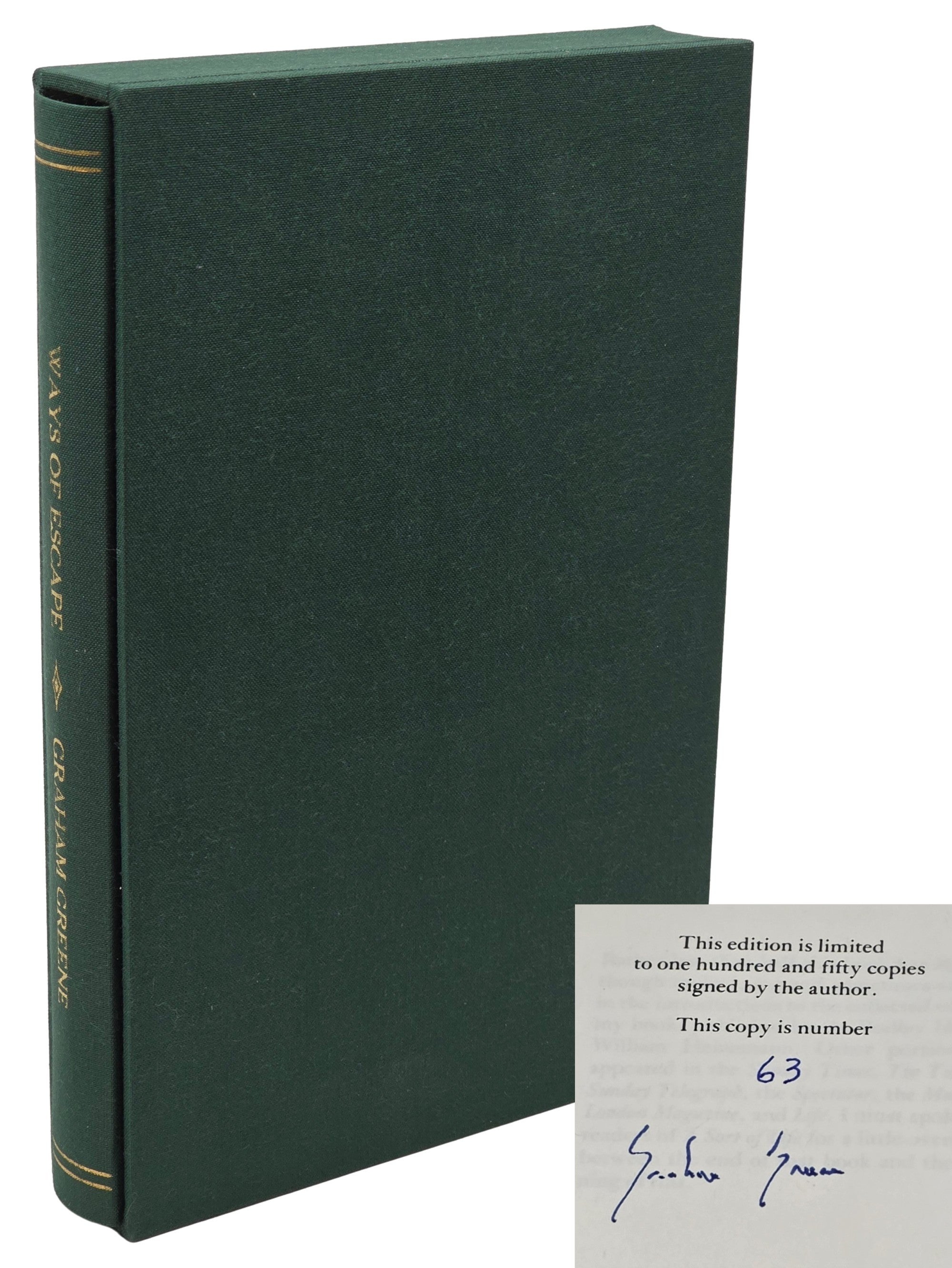 [Book #51364] WAYS OF ESCAPE. Graham Greene.