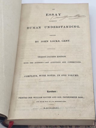AN ESSAY CONCERNING HUMAN UNDERSTANDING