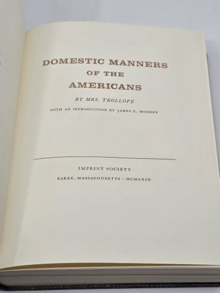 DOMESTIC MANNERS OF THE AMERICANS