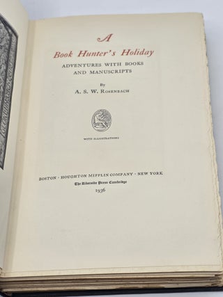 A BOOK HUNTER’S HOLIDAY