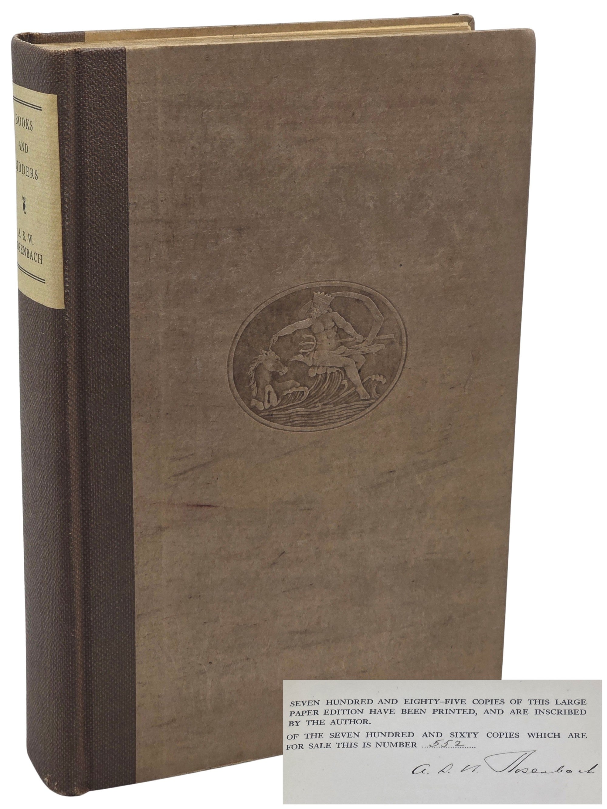 [Book #51394] BOOKS AND BIDDERS. A. S. W. Rosenbach.